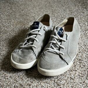 Sperry Light Gray Canvas Sneakers